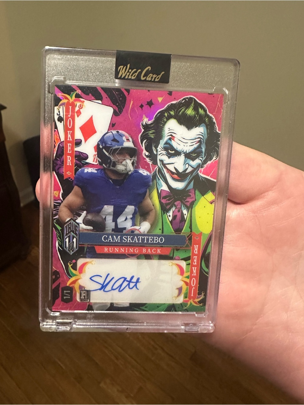 2025 Wild Card Jokers Wild True 1/1 Cam Skattebo Auto Giants Rookie